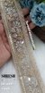 Pearl Regal Maggam Diamond Mirror Zari Lace – Jar-4011