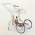 2-Tier Glass Trolley Cart