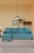 neudot Saya RHS Sectional Sofa for Living Room |6 Person Sofa| Premium Fabric with Cushioned Armrest | 12 Months Warranty| Solid Wood Frame| 6 Seater in Saya Teal Color DIY(Do-It-Yourself)