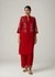 Red Collar Tunic Set