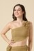 Golden Bloom One-Shoulder Top