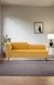 neudot Diva LHS Sofa Chaise Lounger with Black Legs for Living Room|Bedroom|2 Person Sofa|Diwan|Premium Fabric | Solid Wood Frame|2 Seater (Colour : Husky Yellow (DIY))