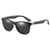AUGEN Unisex Polarized Square Sunglasses (Black Frame and Black Lenses) - Pack of 1