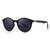 AUGEN Unisex Polarized Sunglasses With Round Black Frame & Black Lenses