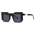 AUGEN by Visions India Retro Vintage Abstract Unisex Sunglasses UV400 Protected (Black)