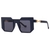 AUGEN by Visions India Retro Vintage Abstract Unisex Sunglasses UV400 Protected (Blue)