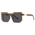 AUGEN by Visions India Retro Vintage Abstract Unisex Sunglasses UV400 Protected (Gray)