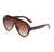 AUGEN By Visions India Retro Vintage Abstract Unisex Sunglasses UV400 Protected Large Size (Brown, 105)