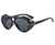 AUGEN By Visions India Retro Vintage Side Flap Abstract Unisex Sunglasses UV400 Protected Medium Size (Black, 109)