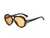 AUGEN By Visions India Retro Vintage Side Flap Abstract Unisex Sunglasses UV400 Protected Medium Size (Brown, 109)