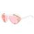 AUGEN By Visions India Retro Vintage Side Flap Abstract Unisex Sunglasses UV400 Protected Medium Size (Pink, 109)