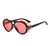 AUGEN By Visions India Retro Vintage Side Flap Abstract Unisex Sunglasses UV400 Protected Medium Size (Red, 109)