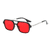 AUGEN By Visions India Retro Vintage Square Abstract Unisex Sunglasses UV Protected Medium Size (Red, 112)- Pack of 1