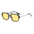 AUGEN By Visions India Retro Vintage Square Abstract Unisex Sunglasses UV400 Protected Medium Size (Yellow, 112) - Pack of 1