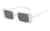 AUGEN By Visions India Retro Vintage Narrow Rectangular Abstract Unisex Sunglasses UV400 Protected Medium Size (White, 127) - Pack of 1