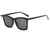 AUGEN By Visions India Retro Vintage Oversized Abstract Unisex Sunglasses UV400 Protected Medium Size (Black, 137)