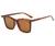 AUGEN By Visions India Retro Vintage Oversized Abstract Unisex Sunglasses UV400 Protected Medium Size (DaBrown, 137)