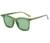 AUGEN By Visions India Retro Vintage Oversized Abstract Unisex Sunglasses UV400 Protected Medium Size (Green, 137)