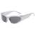 AUGEN By Visions India Y2K Futuristic Wrap Around Sunglasses, Trendy Cyberpunk Visor Sunglasses Monoblock Cyclops Shades UV 400 Protection Abstract Unisex Sunglass Medium (C3, 157)