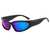 AUGEN By Visions India Y2K Futuristic Wrap Around Sunglasses, Trendy Cyberpunk Visor Sunglasses Monoblock Cyclops Shades UV 400 Protection Abstract Unisex Sunglasses Medium (C8, 157)
