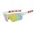 AUGEN By Visions India Sports Mirrored Wraparound Sunglasses for Cycling Cricket Riding Trekking Full Coverage UV 400 Protection Abstract Unisex Sunglasses Large (C3, 158)