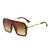 AUGEN By Visions India Retro Vintage Square Abstract Unisex Sunglasses Polarized UV400 Protected Large Size (C2, 159)