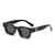 AUGEN Modern Square Plastic Unisex Sunglasses UV 400 Protected Medium Size (181-C1)