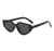 AUGEN Modern Cat Eye Plastic Unisex Sunglasses UV 400 Protected Large Size (183-C1)