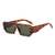 AUGEN Modern Rectangular Plastic Unisex Sunglasses UV 400 Protected Large Size (187-C12)