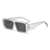 AUGEN Modern Rectangular Plastic Unisex Sunglasses UV 400 Protected Large Size (187-C3)