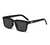 AUGEN Modern Rectangular Plastic Unisex Sunglasses UV 400 Protected Large Size (188-C1)