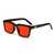 AUGEN Modern Rectangular Plastic Unisex Sunglasses UV 400 Protected Large Size (188-C2)