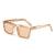AUGEN Modern Rectangular Plastic Unisex Sunglasses UV 400 Protected Large Size (188-C5)