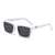 AUGEN Modern Rectangular Plastic Unisex Sunglasses UV 400 Protected Large Size (188-C8)