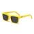 AUGEN Modern Rectangular Plastic Unisex Sunglasses UV 400 Protected Large Size (188-C9)