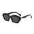 AUGEN Modern Hexagonal Plastic Unisex Sunglasses UV 400 Protected Large Size (199-C1)