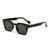 AUGEN Modern Rectangular Plastic Unisex Sunglasses UV 400 Protected Medium Size (200-C2)