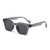 AUGEN Modern Rectangular Plastic Unisex Sunglasses UV 400 Protected Medium Size (200-C3)