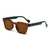 AUGEN Modern Rectangular Plastic Unisex Sunglasses UV 400 Protected Medium Size (200-C4)