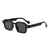 AUGEN Modern Rectangular Plastic Unisex Sunglasses UV 400 Protected Medium Size (201-C1)