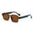 AUGEN Modern Rectangular Plastic Unisex Sunglasses UV 400 Protected Medium Size (201-C4)