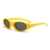 AUGEN Vintage Oval Plastic Unisex Sunglasses UV 400 Protected Large Size (204-C5)