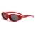 AUGEN Vintage Oval Plastic Unisex Sunglasses UV 400 Protected Large Size (204-C7)