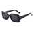 AUGEN Classic Rectangular Plastic Unisex Sunglasses UV 400 Protected Medium Size (207-C5)