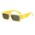 AUGEN Modern Rectangular Plastic Unisex Sunglasses UV 400 Protected Large Size (209-C2)