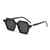 AUGEN Modern Square Plastic Unisex Sunglasses UV 400 Protected Medium Size (212-C1)