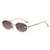 AUGEN Retro Oval Rimless Sunglasses for Men & Women | UV400 Protection | Lightweight Vintage Metal Frame Stylish Shades | Trendy Unisex Eyewear for Travel, Beach, Driving (M242-C5)