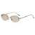AUGEN Retro Oval Rimless Sunglasses for Men & Women | UV400 Protection | Lightweight Vintage Metal Frame Stylish Shades | Trendy Unisex Eyewear for Travel, Beach, Driving (M242-C6)