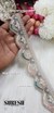 Grey Floral Beads & Thread Embroidery Lace – 48870-EMB
