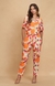 Orange Printed Pants